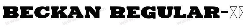 beckan regular字体转换